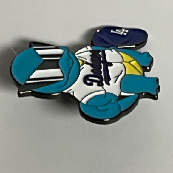 LA Dodgers Pokemon Squirtle Hat Pin Brooch Pins Fitted Hats Bag New Era - Picture 5 of 8